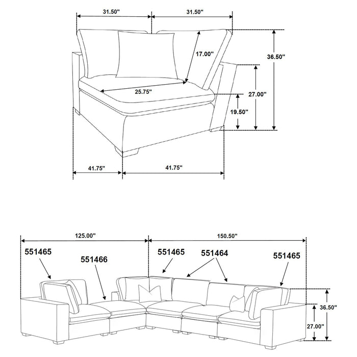 Lakeview Modular Sectional Sofa - De Avenue Furniture