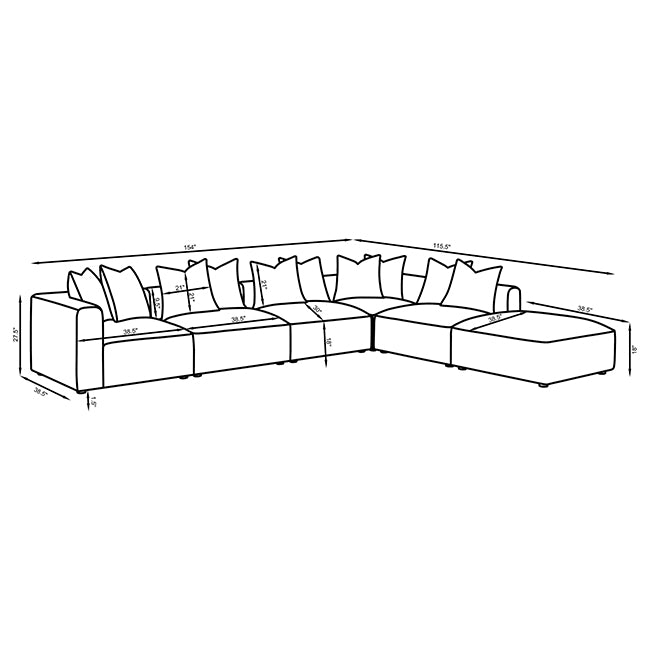 Jennifer Modular Sectional Sofa - De Avenue Furniture