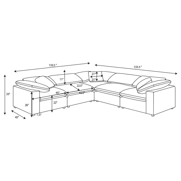 Raleigh Modular Sectional Sofa - De Avenue Furniture