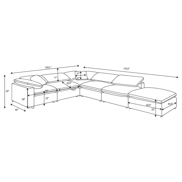 Raleigh Modular Sectional Sofa - De Avenue Furniture
