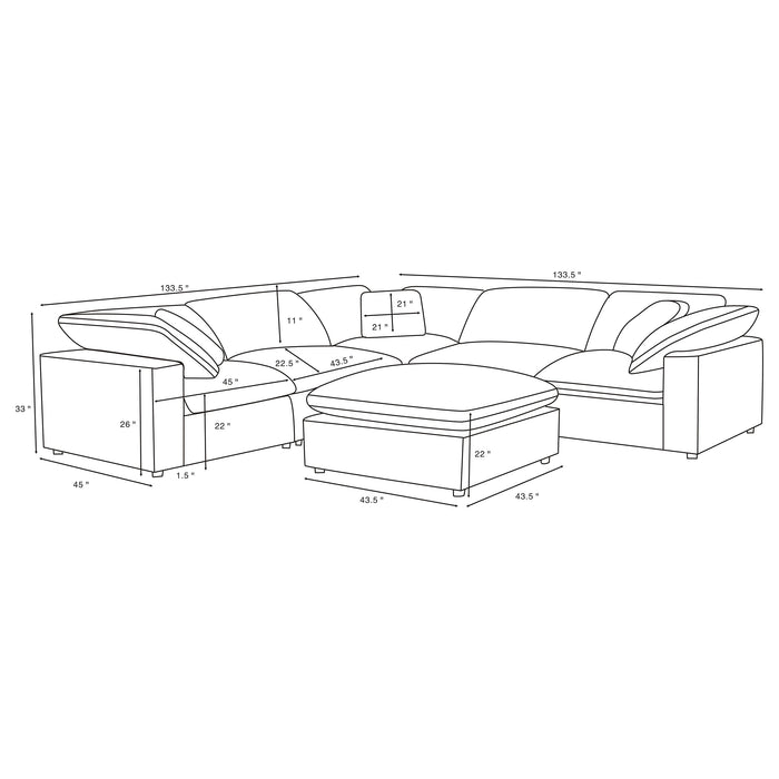 Raleigh Modular Sectional Sofa - De Avenue Furniture