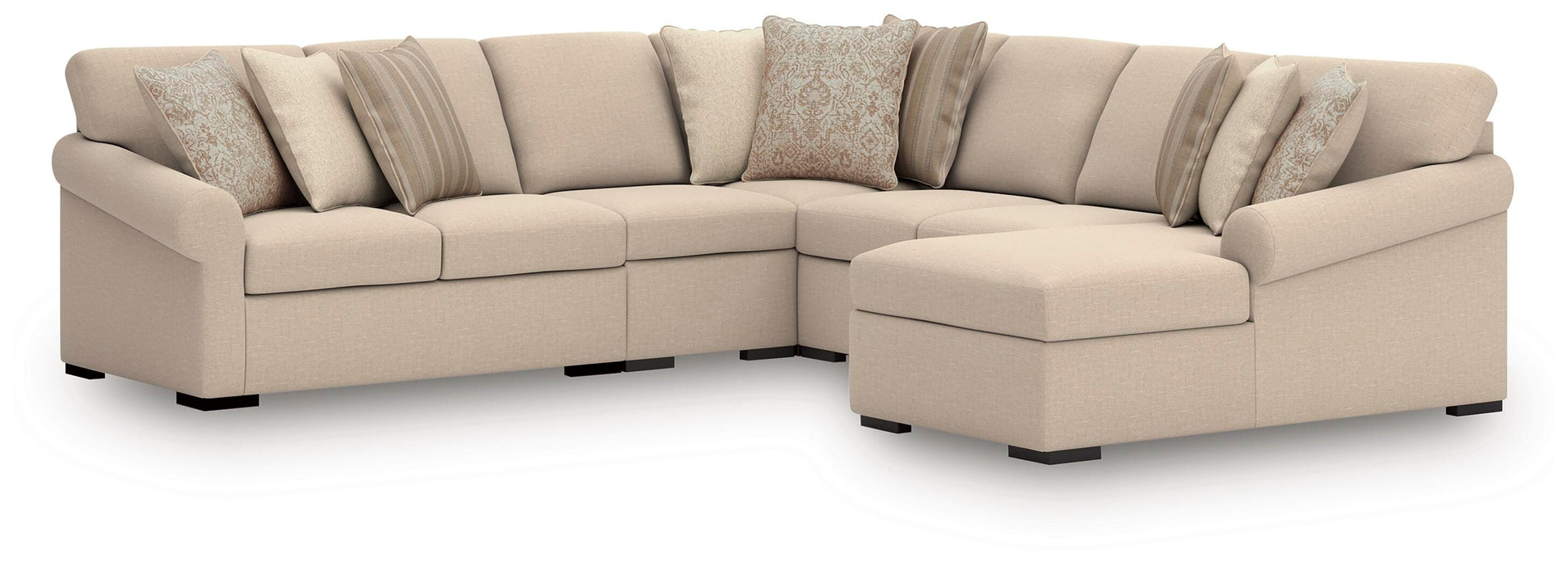 LadyMae Sectional with Chaise - De Avenue Furniture