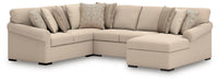 LadyMae Sectional with Chaise - De Avenue Furniture