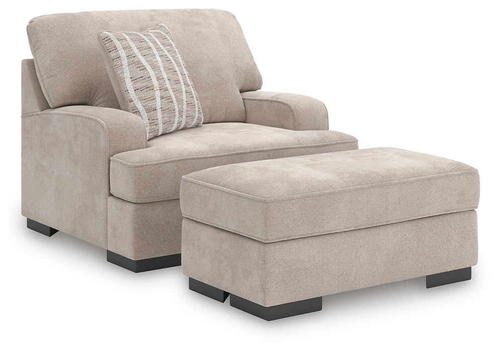 High Profile Chair & Ottoman Living Room Set - De Avenue Furniture