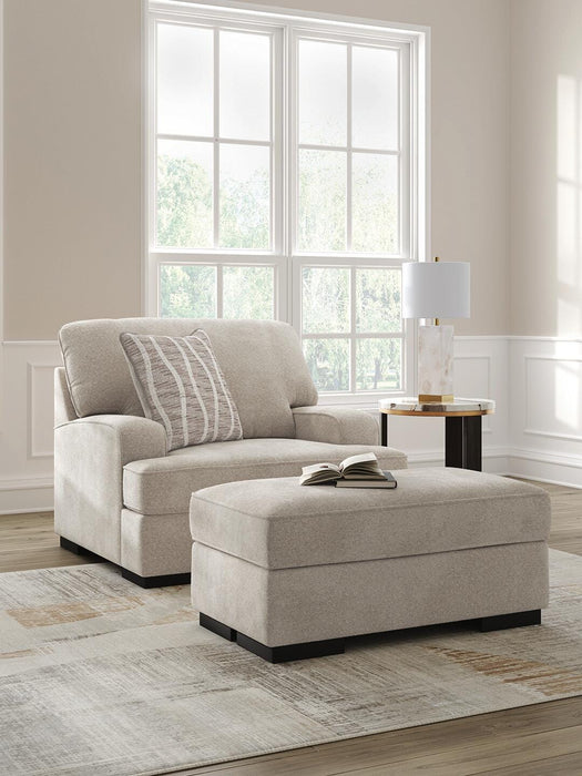 High Profile Chair & Ottoman Living Room Set - De Avenue Furniture