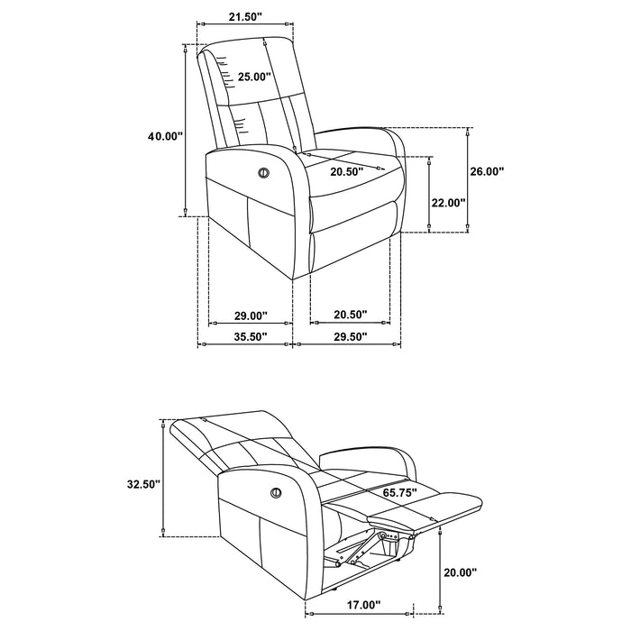 Grant Power Recliner - De Avenue Furniture