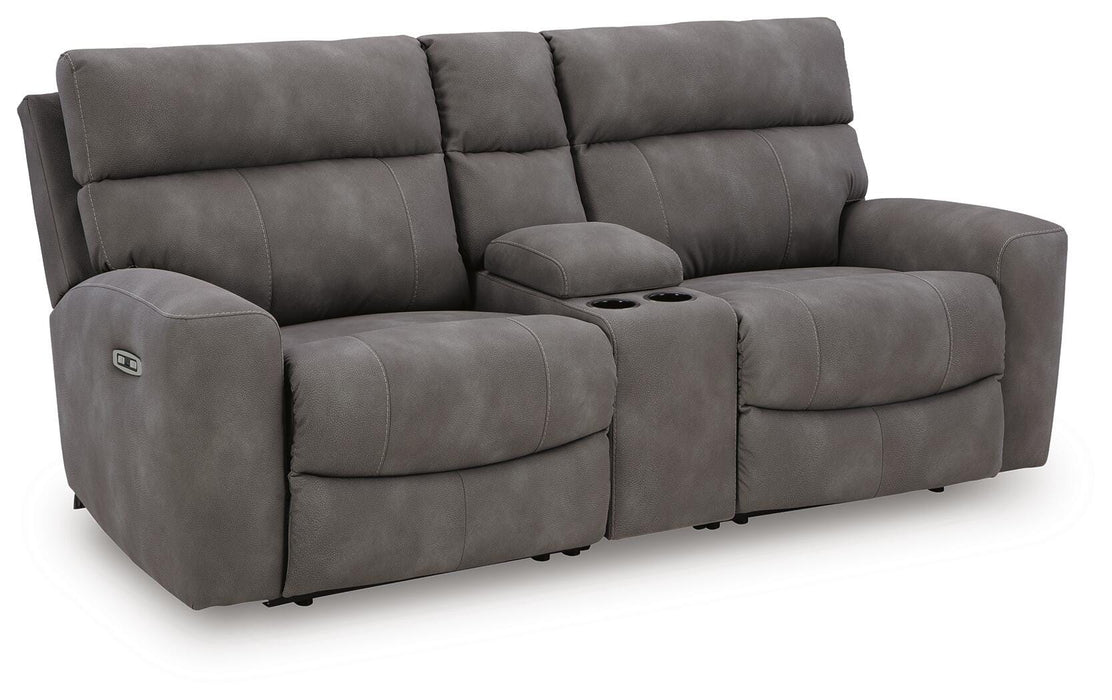 Next-Gen DuraPella Power Reclining Sectional Loveseat with Console - De Avenue Furniture