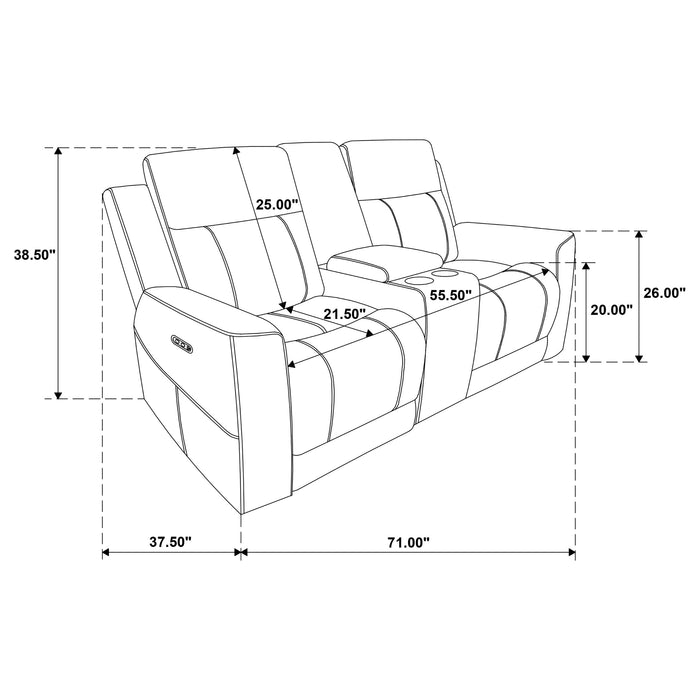 Kennett Power Reclining Loveseat - De Avenue Furniture