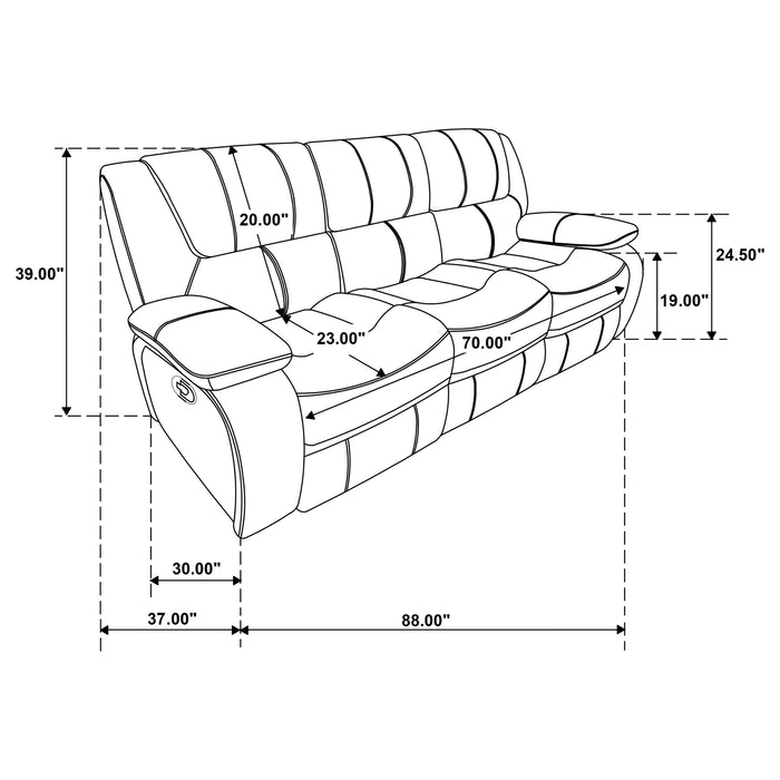 Camila Reclining Sofa Set - De Avenue Furniture