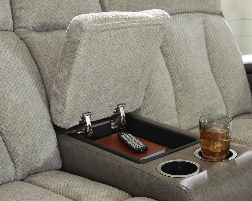 WhipLash Power Reclining Loveseat with Console - De Avenue Furniture