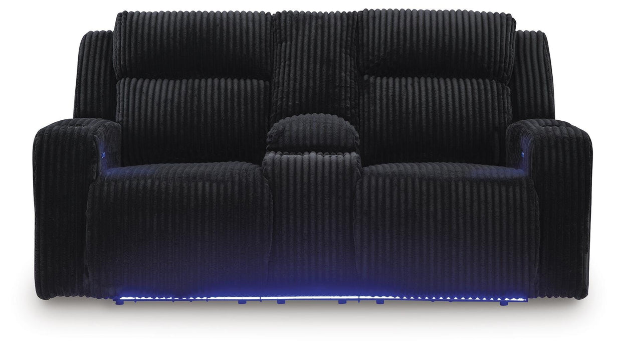 Forest Lake Power Reclining Loveseat with Console - De Avenue Furniture