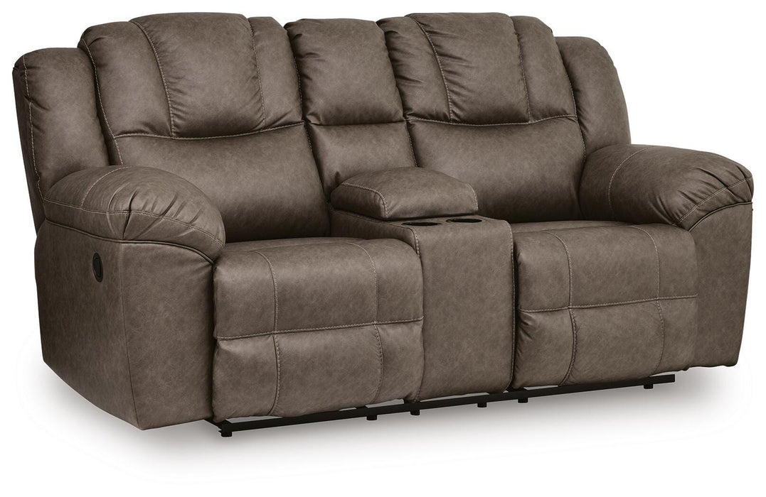 Lowilla Reclining Loveseat with Console - De Avenue Furniture