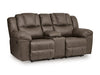 Lowilla Reclining Loveseat with Console - De Avenue Furniture