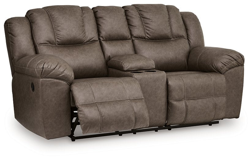 Lowilla Reclining Loveseat with Console - De Avenue Furniture