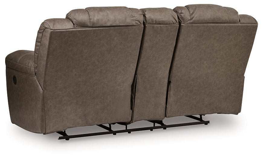 Lowilla Reclining Loveseat with Console - De Avenue Furniture