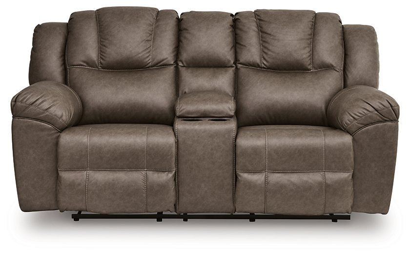 Lowilla Reclining Loveseat with Console - De Avenue Furniture