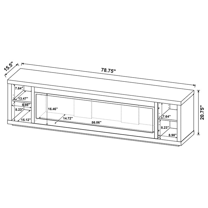 Deiter TV Stand Fireplace Console - De Avenue Furniture