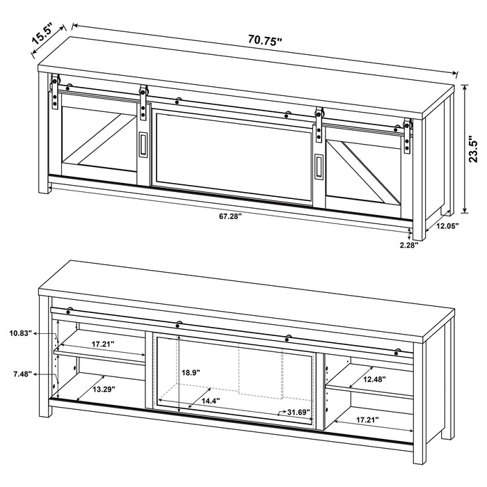 Enfield TV Stand Fireplace Console - De Avenue Furniture
