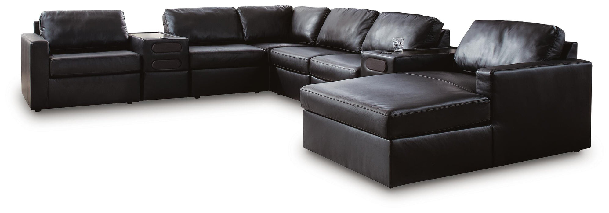 Modmax II Sectional with Chaise and Audio Consoles - De Avenue Furniture