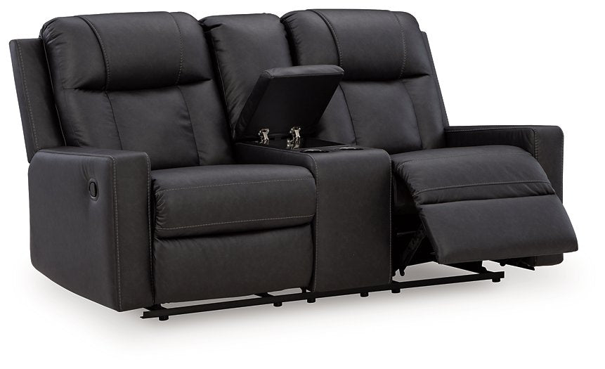 Mackmenville Reclining Loveseat with Console - De Avenue Furniture