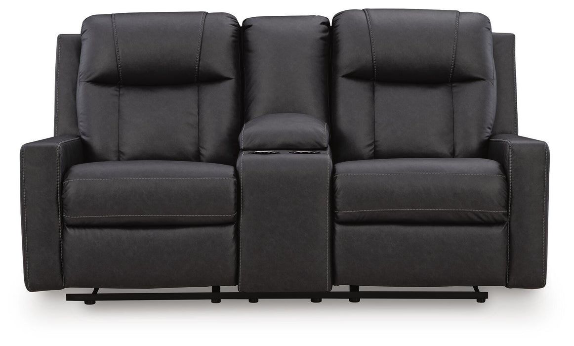 Mackmenville Reclining Loveseat with Console - De Avenue Furniture