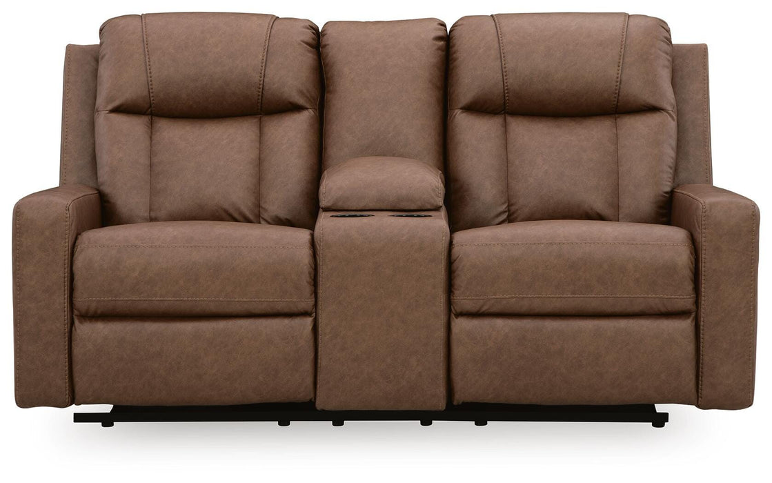 Mackmenville Reclining Loveseat with Console - De Avenue Furniture