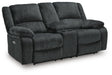 Draycoll Power Reclining Loveseat with Console - De Avenue Furniture