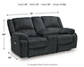 Draycoll Power Reclining Loveseat with Console - De Avenue Furniture