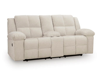 Orlen Reclining Loveseat with Console - De Avenue Furniture