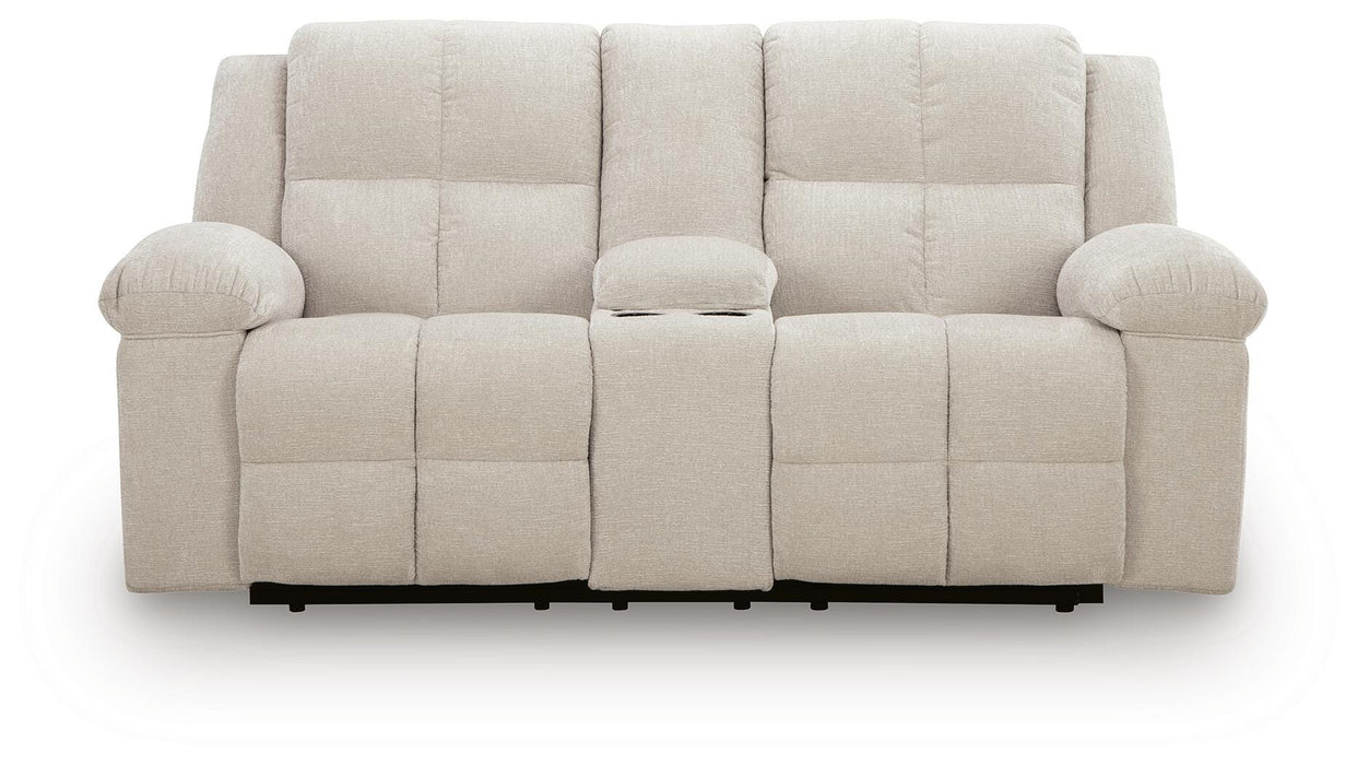 Orlen Reclining Loveseat with Console - De Avenue Furniture