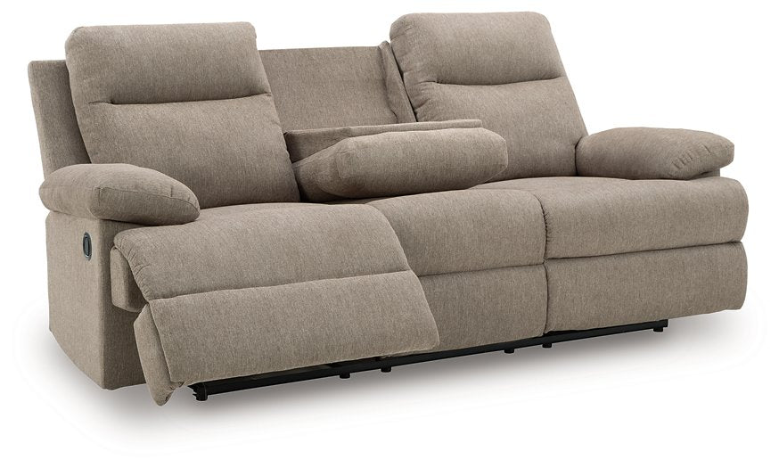 Side-Swipe Reclining Sofa with Drop Down Table - De Avenue Furniture