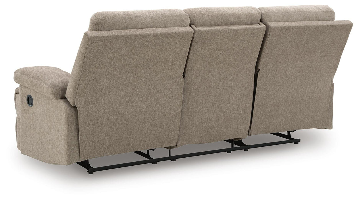 Side-Swipe Reclining Sofa with Drop Down Table - De Avenue Furniture