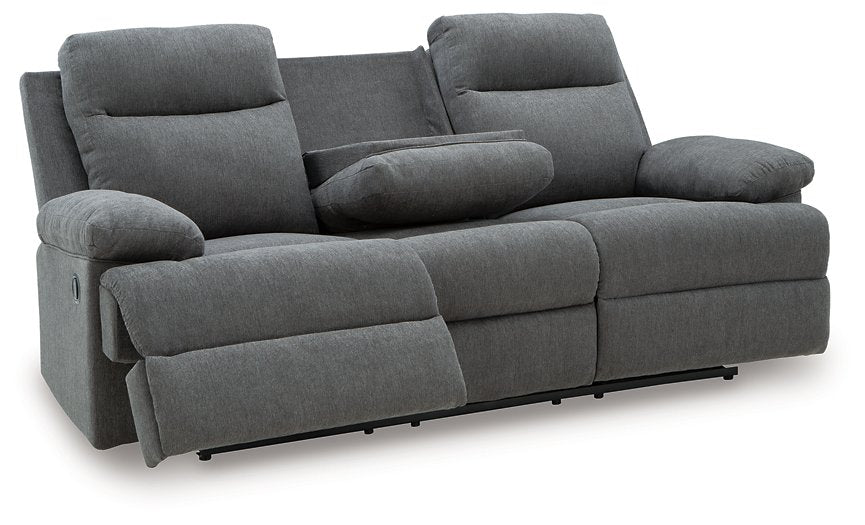 Side-Swipe Reclining Sofa with Drop Down Table - De Avenue Furniture