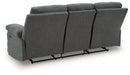 Side-Swipe Reclining Sofa with Drop Down Table - De Avenue Furniture