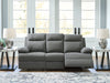 Side-Swipe Reclining Sofa with Drop Down Table - De Avenue Furniture