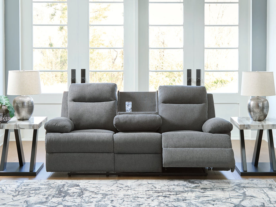 Side-Swipe Reclining Sofa with Drop Down Table - De Avenue Furniture