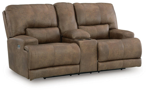 Beckley Place Power Reclining Loveseat with Console - De Avenue Furniture
