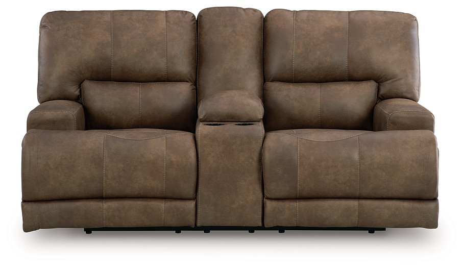 Beckley Place Power Reclining Loveseat with Console - De Avenue Furniture