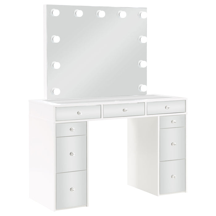Regina Makeup Vanity Table with LED Mirror and Stool - De Avenue Furniture