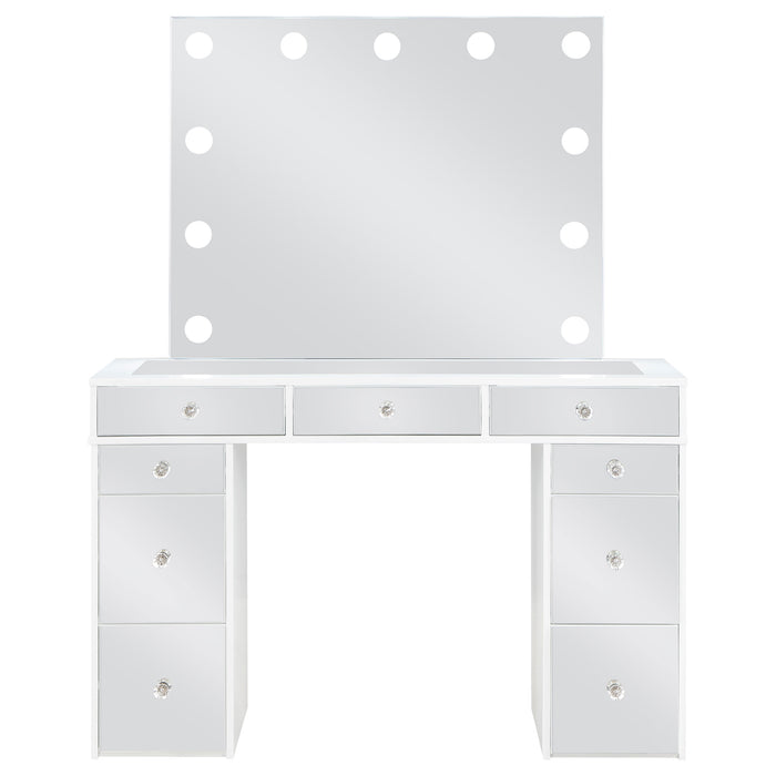 Regina Makeup Vanity Table with LED Mirror and Stool - De Avenue Furniture