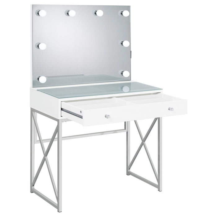 Eliza Makeup Vanity Table with LED Mirror and Stool - De Avenue Furniture