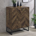 Carolyn 2-door Accent Cabinet Rustic Oak and Gunmetal - De Avenue Furniture