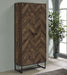 Carolyn 2-door Accent Cabinet Rustic Oak and Gunmetal - De Avenue Furniture
