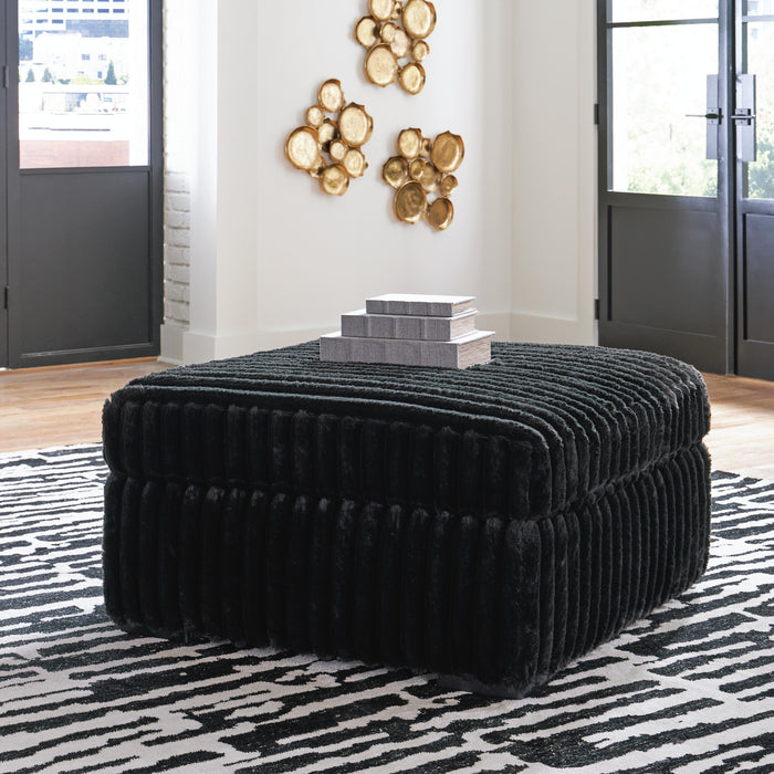 Midnight-Madness Oversized Accent Ottoman - De Avenue Furniture