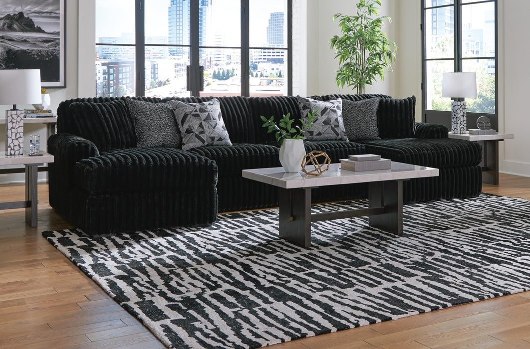 Midnight-Madness Sectional with Chaise - De Avenue Furniture