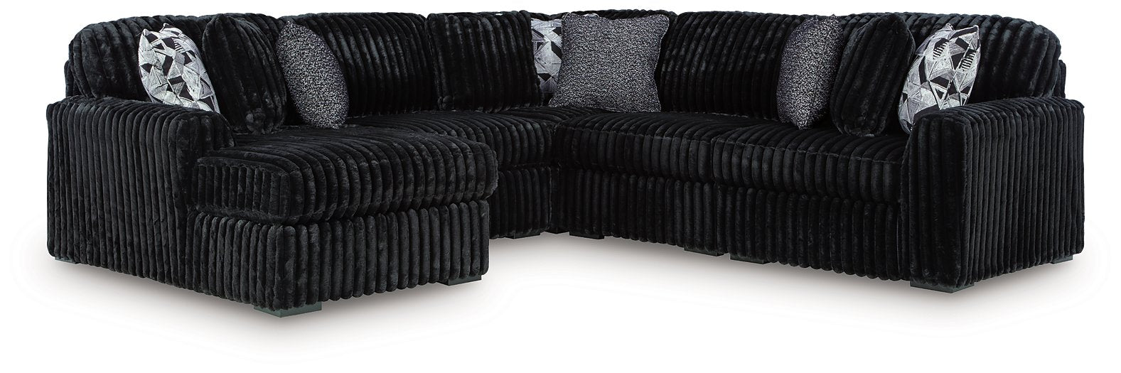 Midnight-Madness Sectional with Chaise - De Avenue Furniture