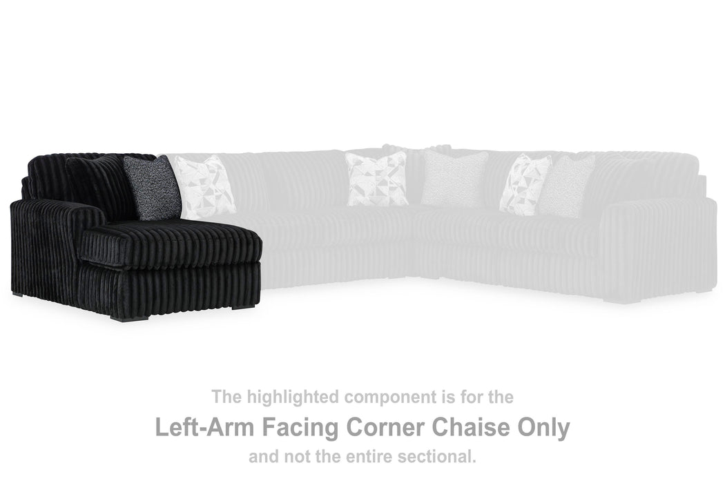 Midnight-Madness Sectional with Chaise - De Avenue Furniture