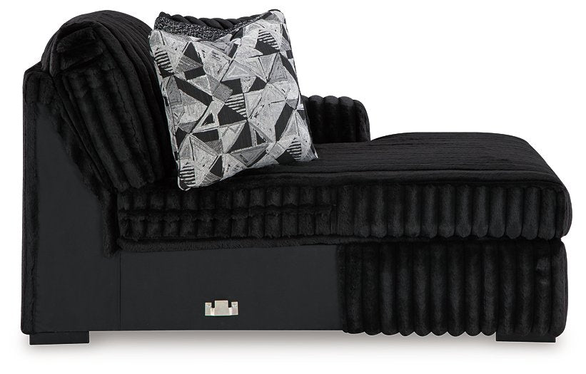 Midnight-Madness Sectional with Chaise - De Avenue Furniture