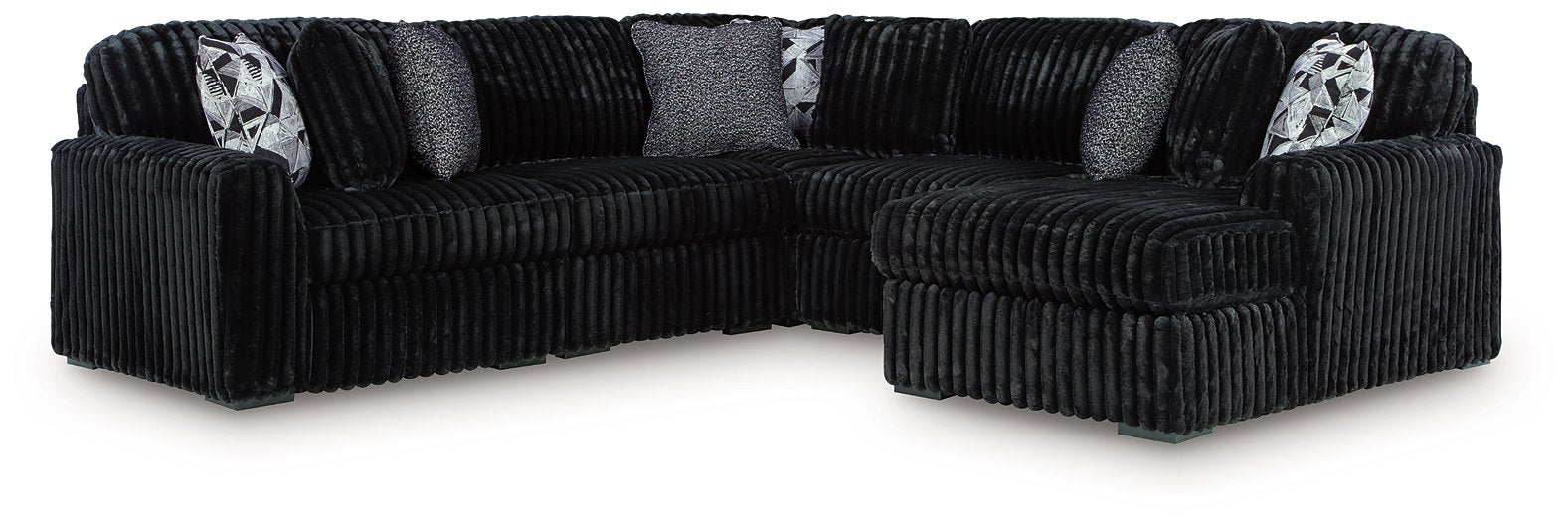 Midnight-Madness Sectional with Chaise - De Avenue Furniture