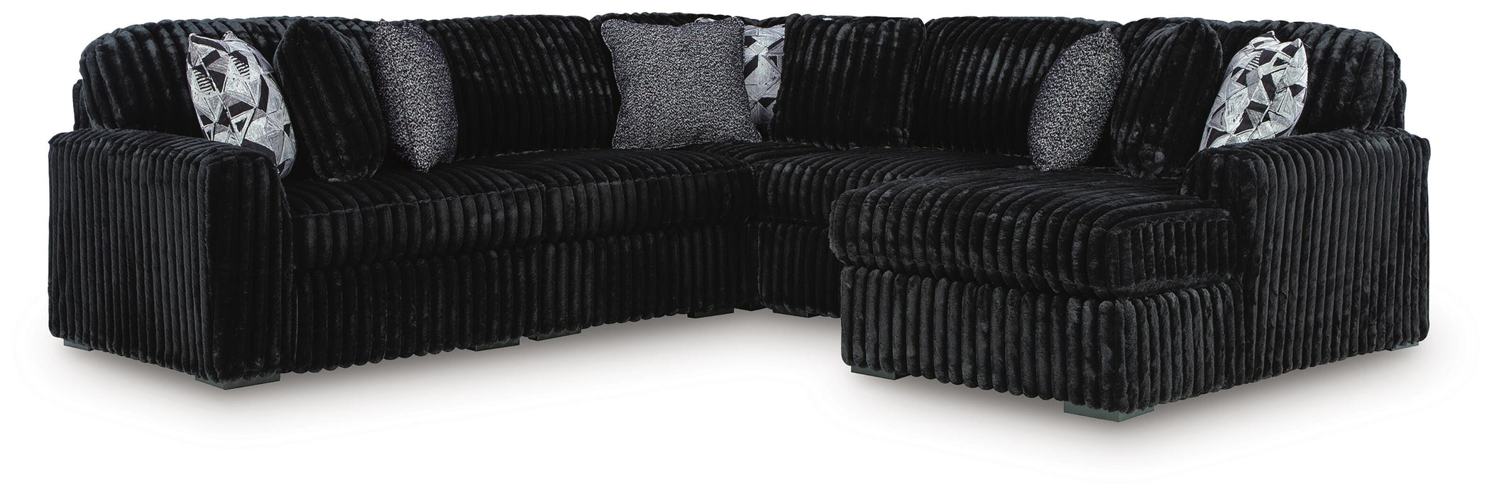 Midnight-Madness Sectional with Chaise - De Avenue Furniture